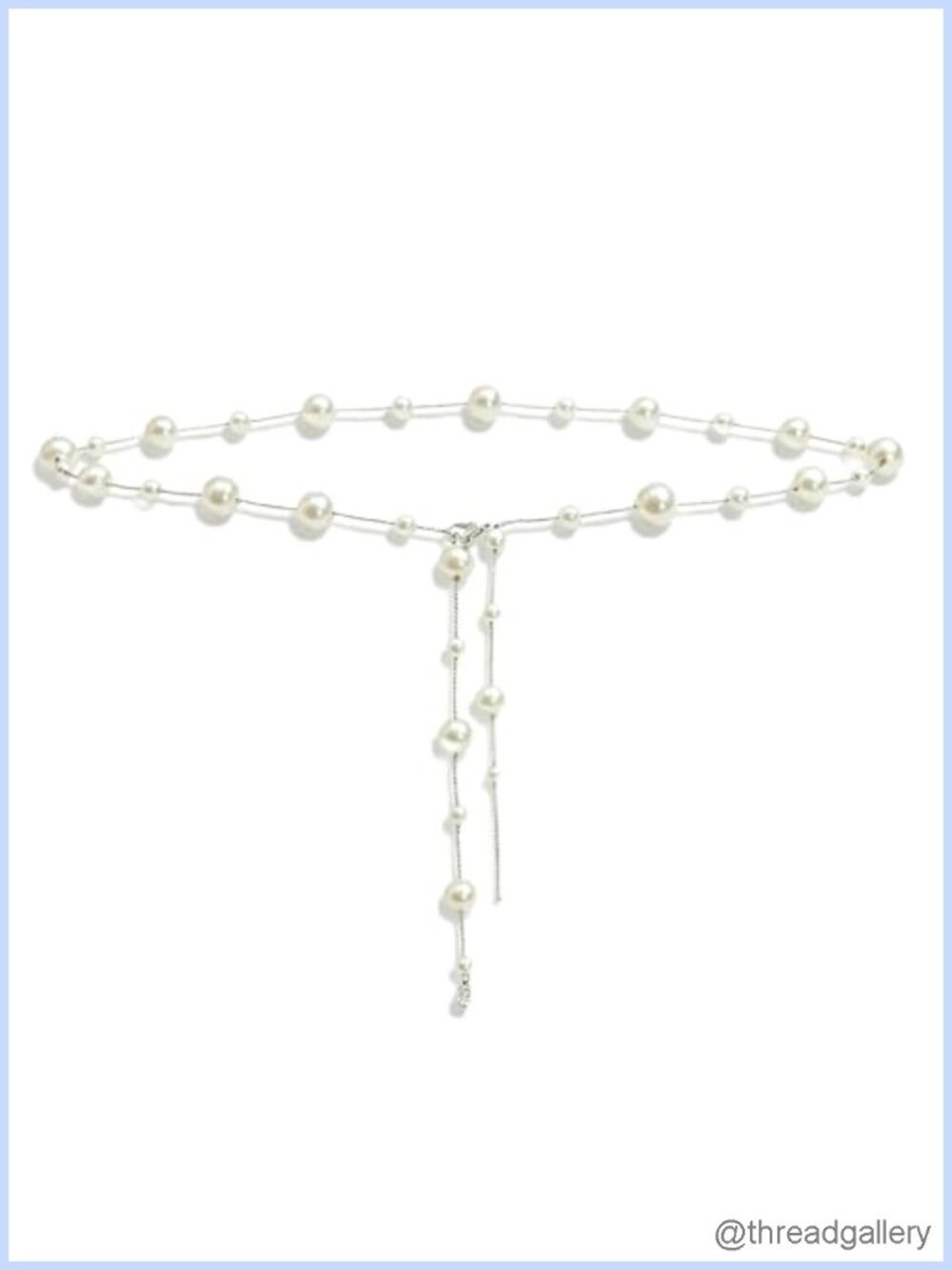 Faux Pearl Waist Chain Belt Adjustable Body Chain for Women Dress